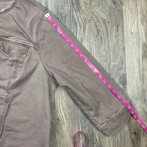 LOGO Lori Goldstein Enzyme Wash Stretch Twill Jacket 26W - Picture 7 of 9